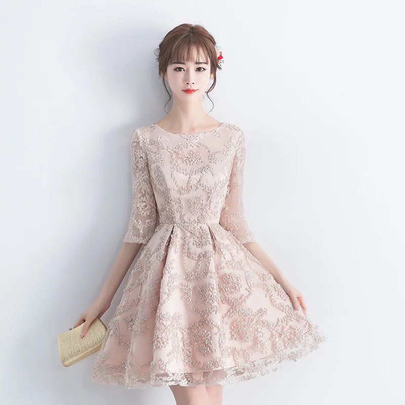 Свадебное платье-Ципао цвета шампанского в восточном стиле | Тематическая одежда