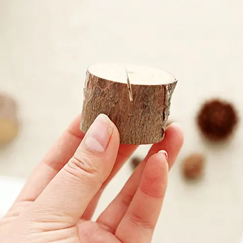 

Wedding Place Wooden Card Holders Rustic Wood Table Number Stands for Home Decor Wedding Party Table Decorations
