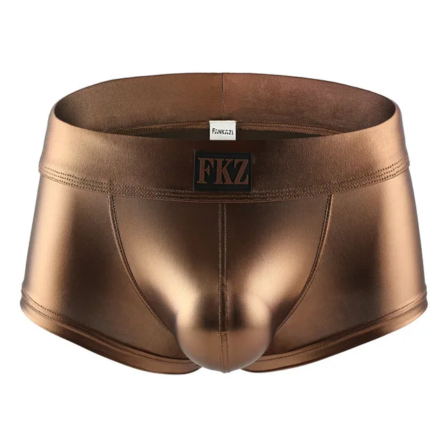 Для мужчин шорты боксеры сексуальные мужские с низкой посадкой из искусственной