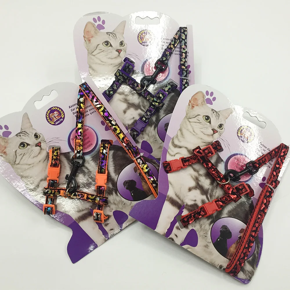 

1000 pcs/lot New Pet Dog Leashes and Collars Set Puppy Leads for Small Dogs Cat Adjustable Leathe Cat Harness Pet Accessories