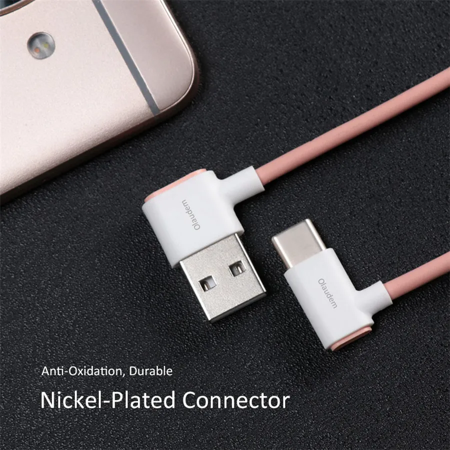 Olaudem 90 градусов Кабели USB C кабель для Motorola Дата провод зарядного устройства type