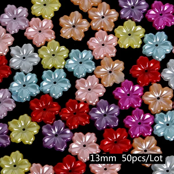 13mm flower 20-1000 намоток Mix 37 Цвета жемчуг имитация кабошон одежды декор с изображением сердечка цветка бусины ABS принадлежности DIY Швейные аксессуары - Цвет: 13mm flower