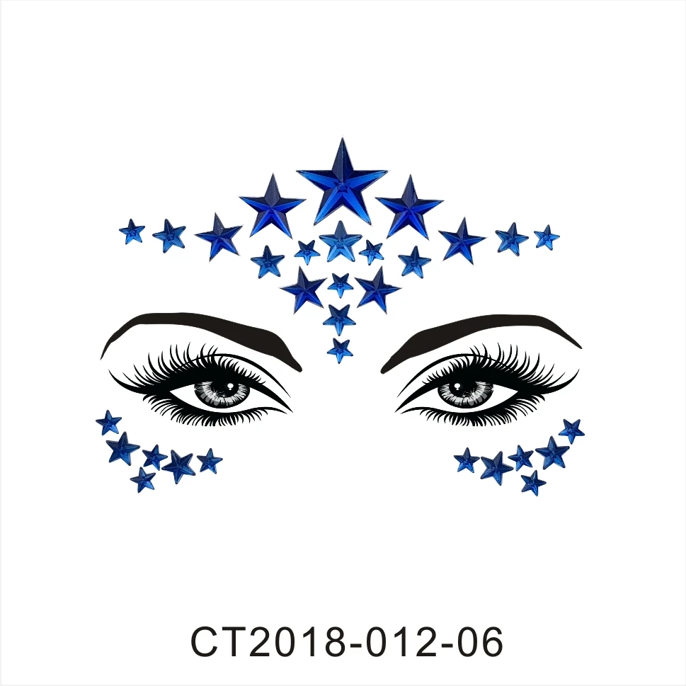 Акриловая полимерная дрель-палочка наклейка Bindi ручной работы в богемном этническом стиле, украшения для лица, украшения для глаз, наклейки на лоб и сцену, набор для макияжа