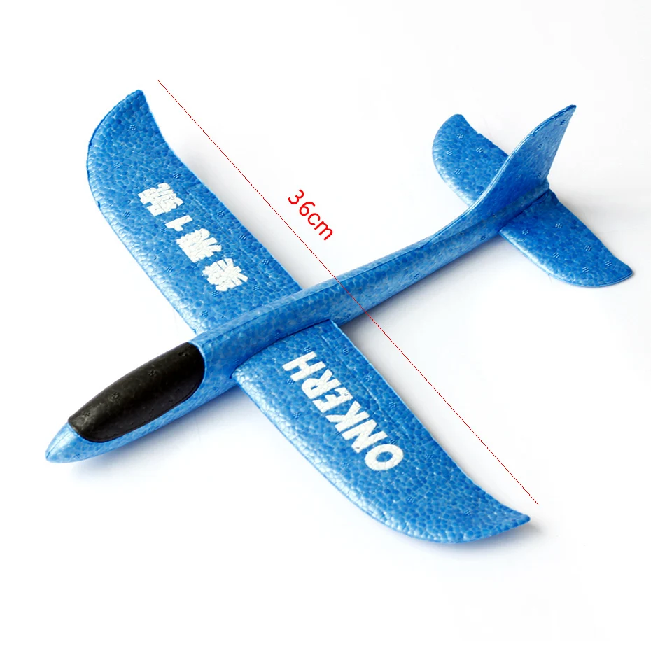 

36CM Glider Hand Throw Airplane EPP Foam Aircraft Model Outdoor Toys Hand Launch Airplane Model Light Toys For Kid
