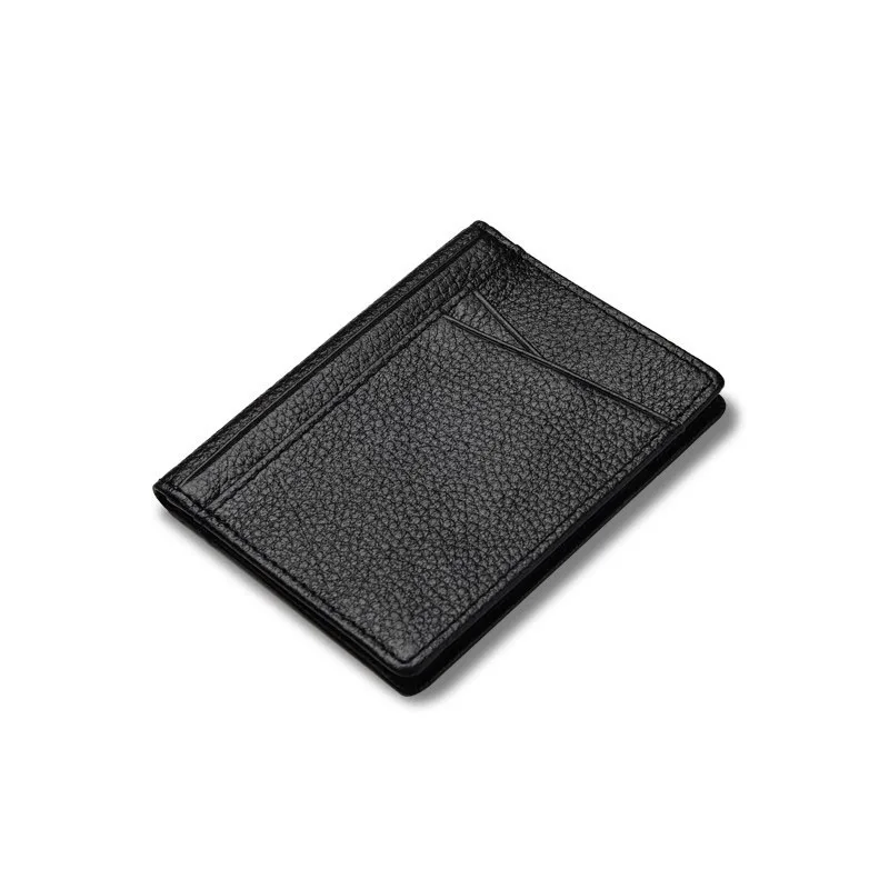 Высококачественный RFID супер тонкий мягкий прозрачный Чехол кошелек из натуральной воловьей кожи мини Кредитная карточный кошелек бумажник с отделением для карт, Для мужчин кошелек Тонкий