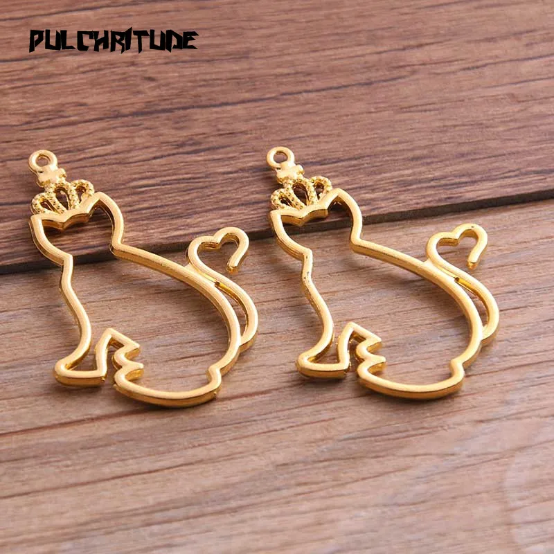 6pcs 33*35mm Three Color Alloy Jewelry Accessories Monkey Charm Hollow Glue Blank Pendant Tray Bezel 11C73 | Украшения и
