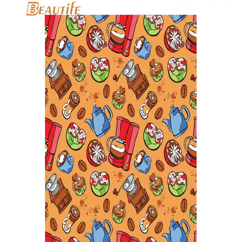 Donuts Pattern Poster Cloth Silk Home Decoration Wall Art Fabric Print 30X45cm 40X60cm.50X75cm 60X90cm | Дом и сад