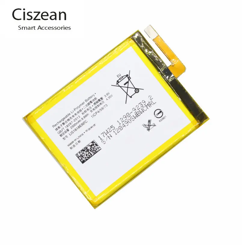 Ciszean 1x2300mAh LIS1618ERPC Сменный аккумулятор для SONY Xperia XA (F3111) E5 F3116 F3115 F3311 F3313 батареи|battery