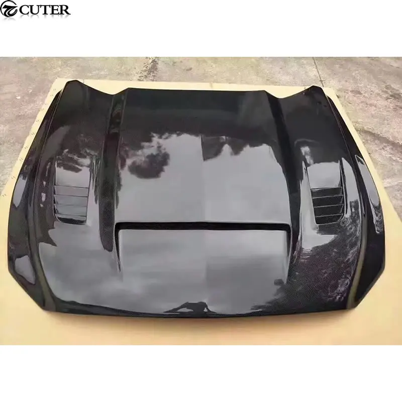 Углеродное волокно капота двигателя кузова автомобиля набор капот двигателя крышка для Ford Mustang 15-17