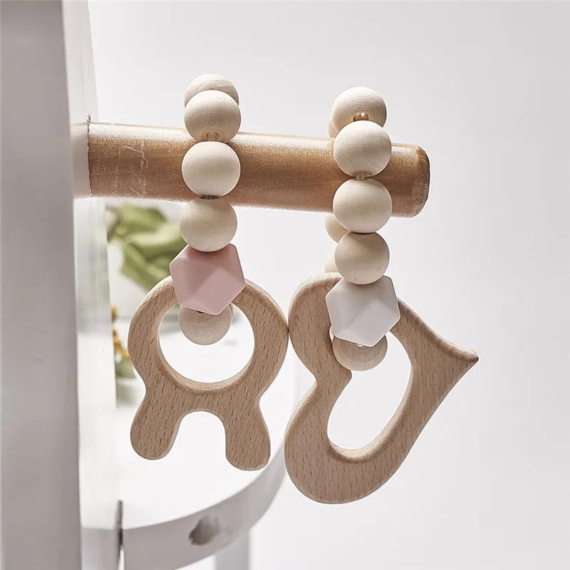 Детские бусины в виде животных DIY игрушки ручной работы деревянный браслет