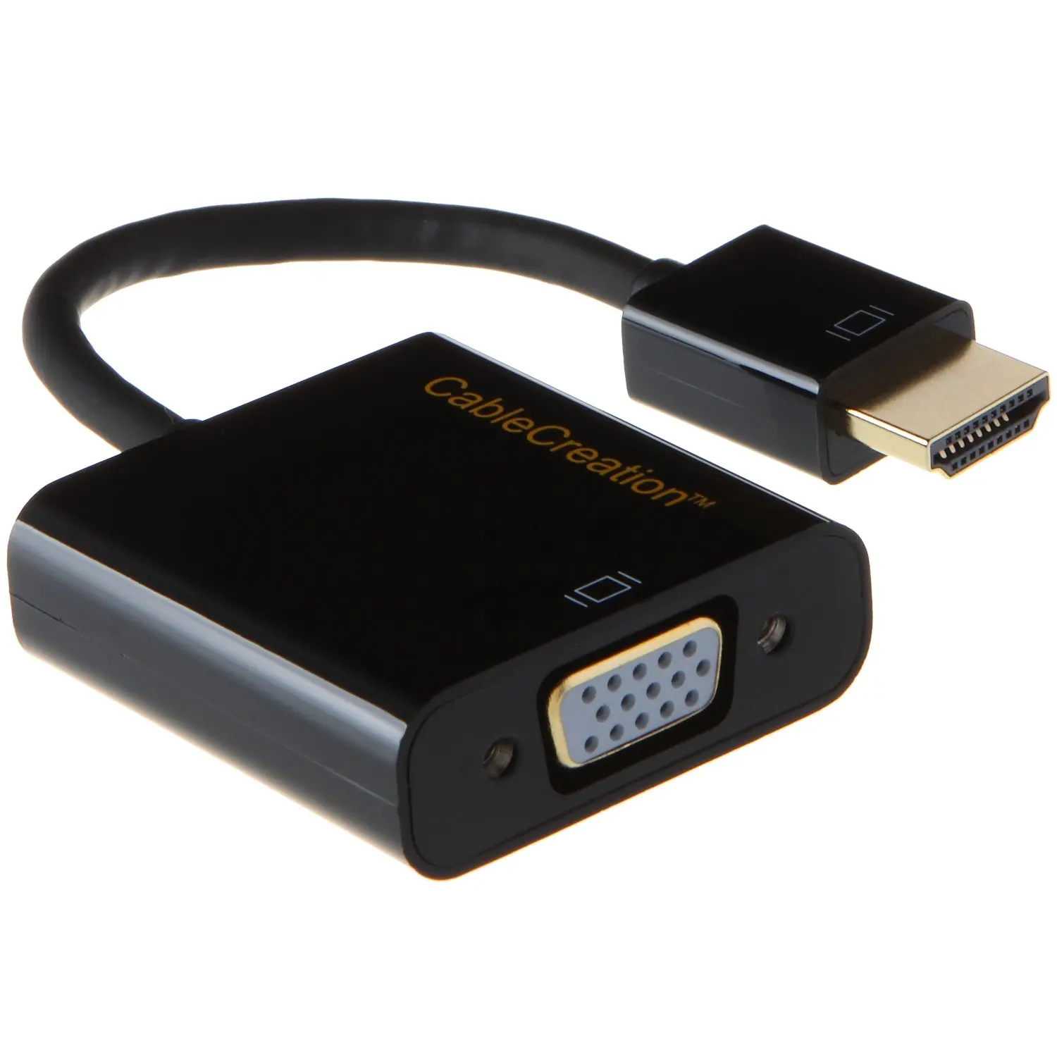 Адаптер HDMI to VGA JORINDO мужской женский конвертер для ПК ноутбук HD DVD и многое другое черный цвет включен.