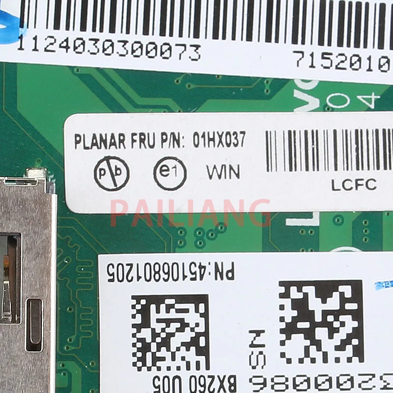 Preise PAILIANG Laptop Motherboard Für Lenovo Thinkpad X260 I7-6600U PC Mainboard 01HX037 Voll Tesed DDR4