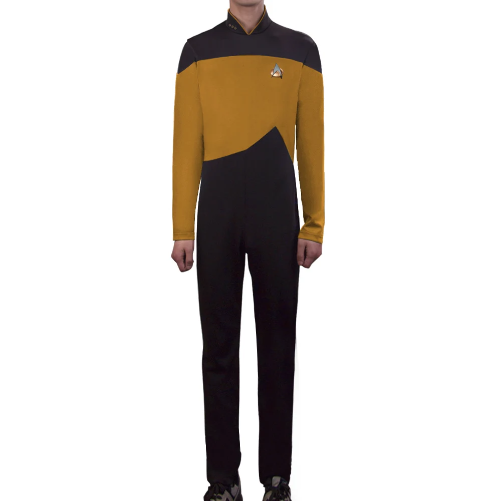 Звезда желтый комбинезон Trek следующего поколения для взрослых унисекс в виде