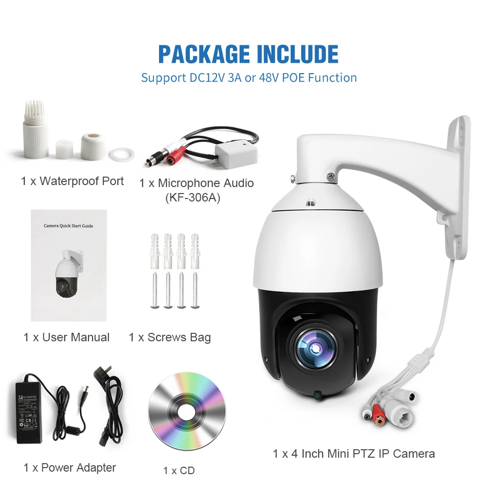 1080P PTZ IP камера AI автоматическое отслеживание 30X зум H.265 IP66 POE IP камера AI человеческое тело лицо Масштабирование Программирование пресеты патрульная