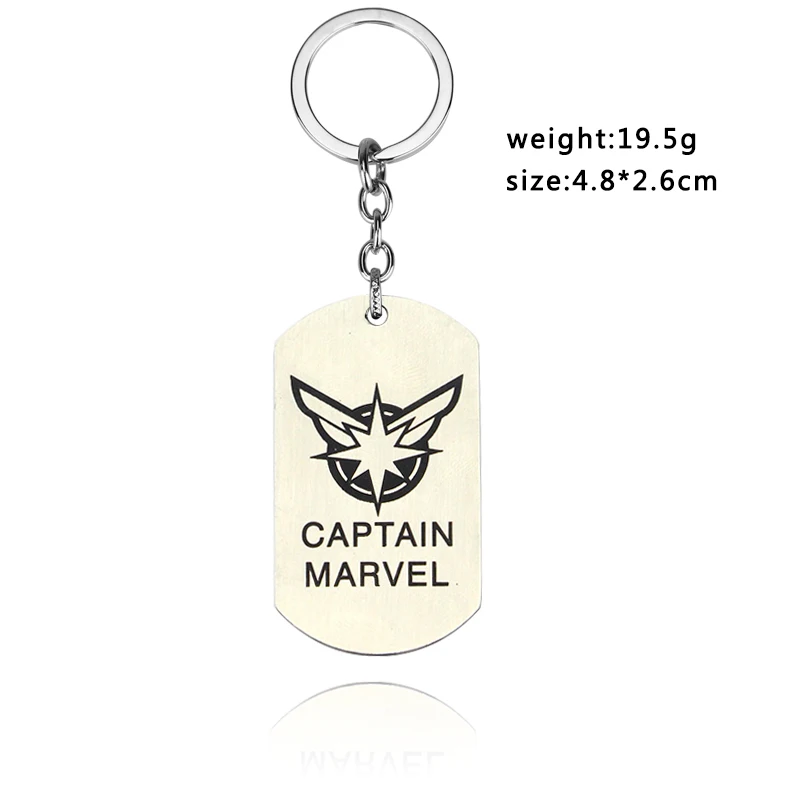 Фильм Мстители Капитан брелок с героями Marvel Мода из нержавеющей стали собака