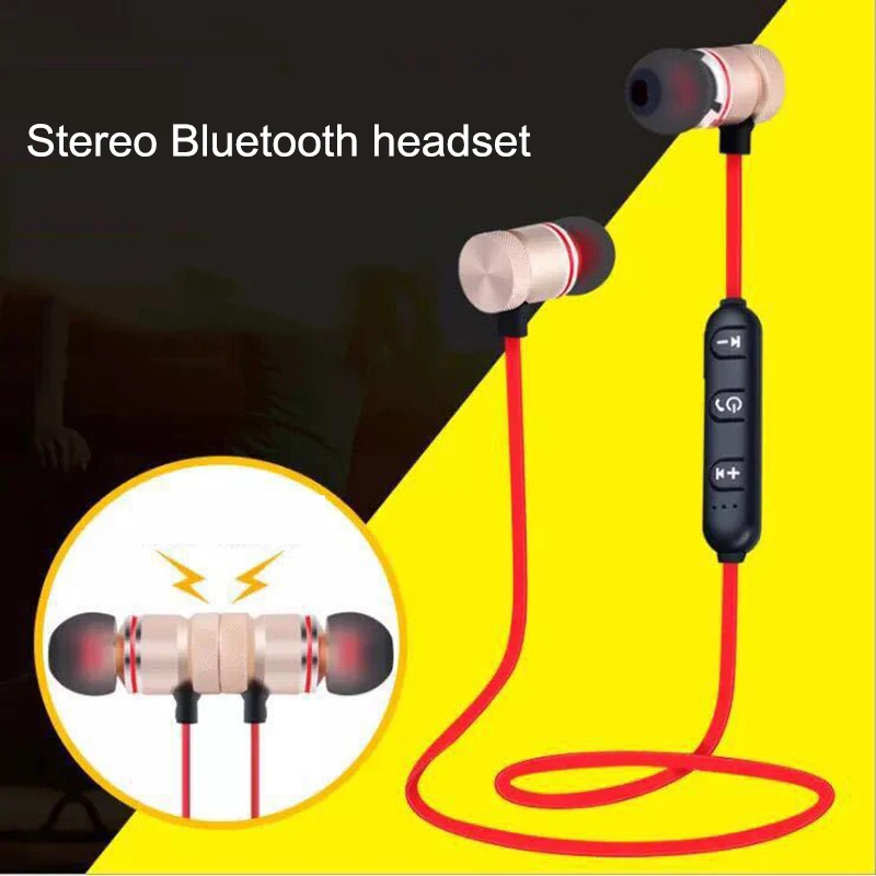 HCQWBING стерео Bluetooth наушники с микрофоном HIFI Беспроводной Магнитная Спорт