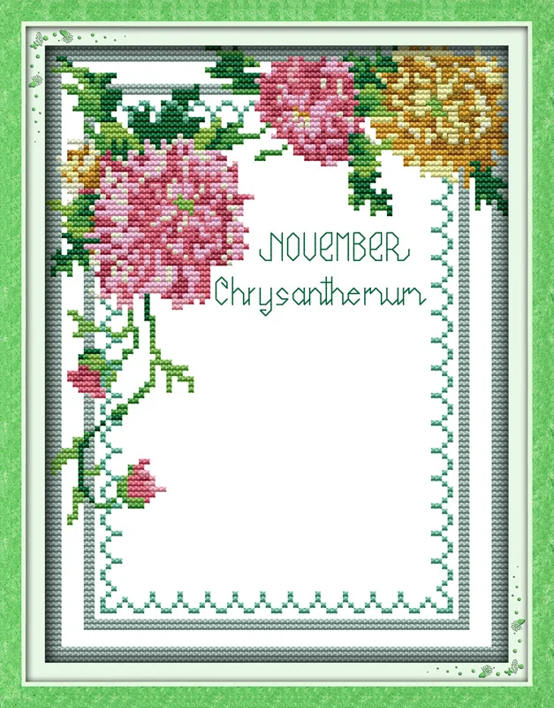 

Flower Photo frame cross stitch kit people 18ct 14ct 11ct count print canvas stitches embroidery DIY handmade needlework plus