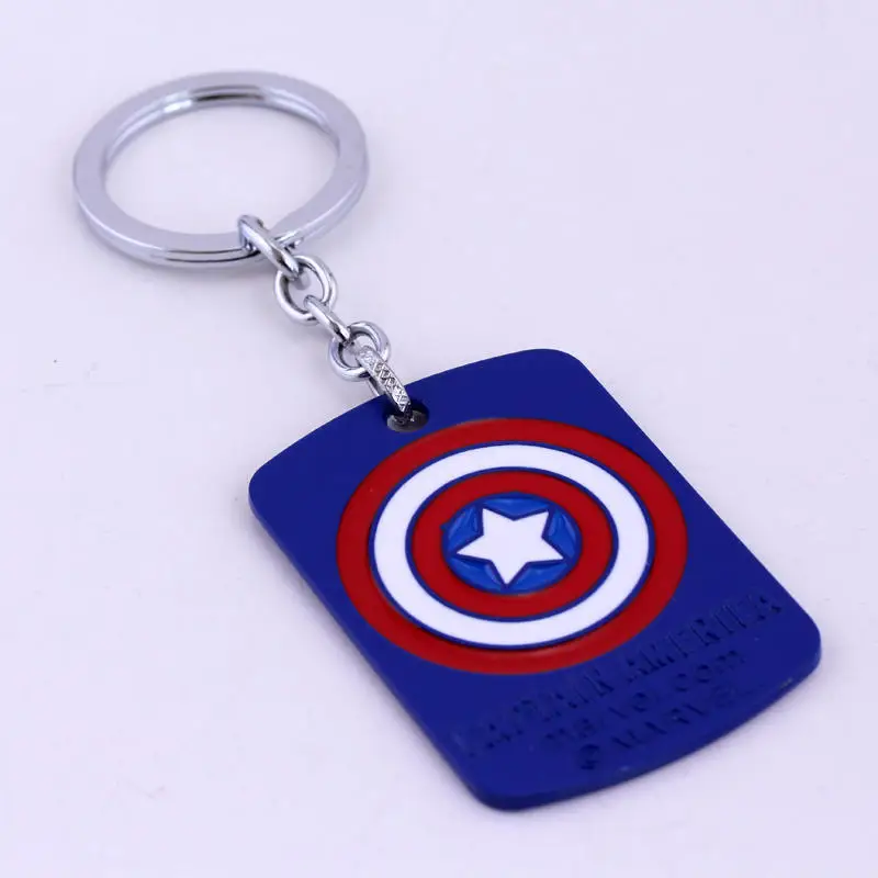Мстители супергерой Капитан Америка брелок dog tag держатель для ключей chaveiro