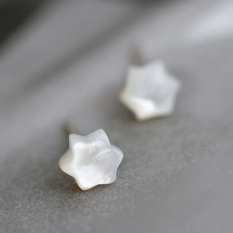 Женские серьги гвоздики в виде ракушек S925|stud earrings|mini stud earringspure silver |