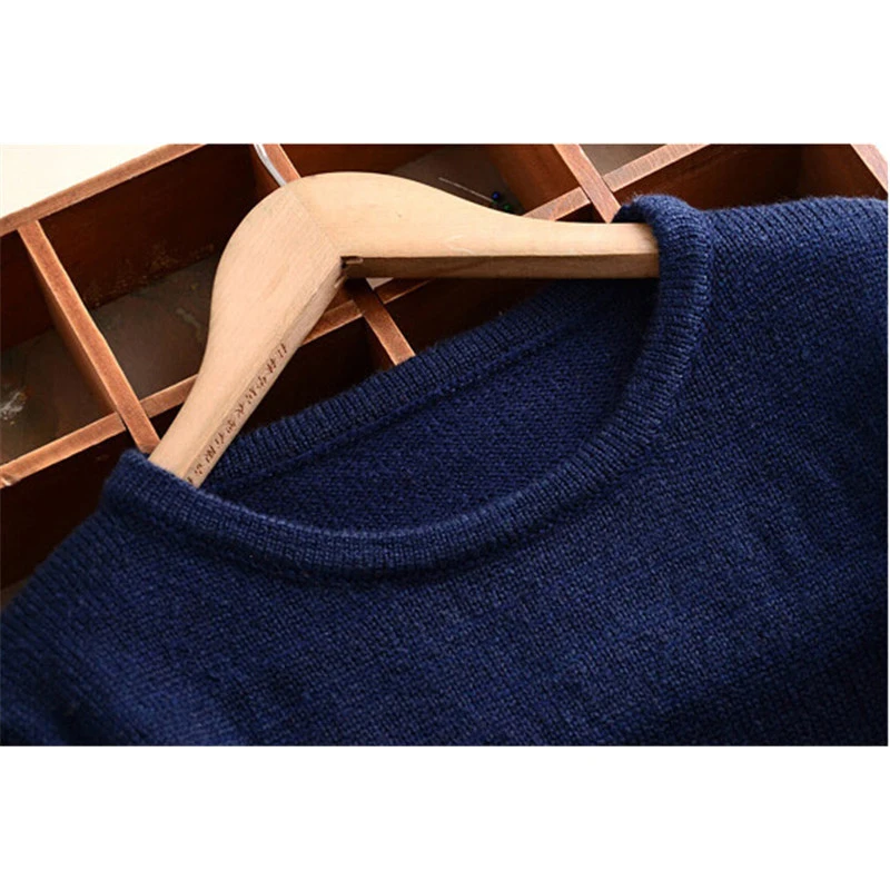 Женский трикотажный свитер с круглым вырезом и длинным рукавом | Женская одежда