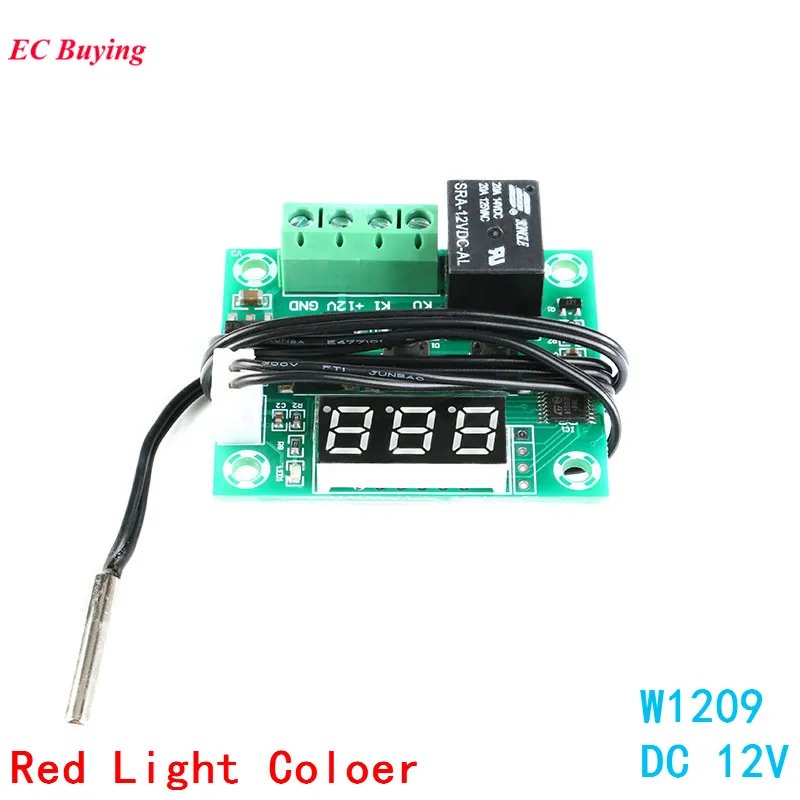 W1209 DC 12V контроллер датчик температура отопления охлаждения термостат контроль