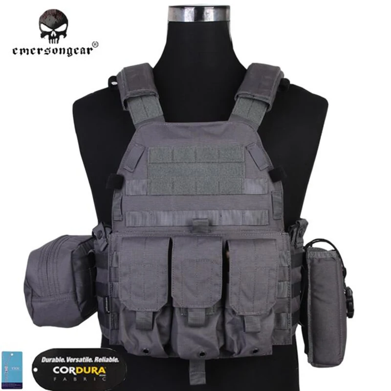 Emersongear LBT6094A стиль жилет Перевозчик тела Броня с 3 мешками страйкбол Пейнтбол военная армейская боевая техника WG волк серый