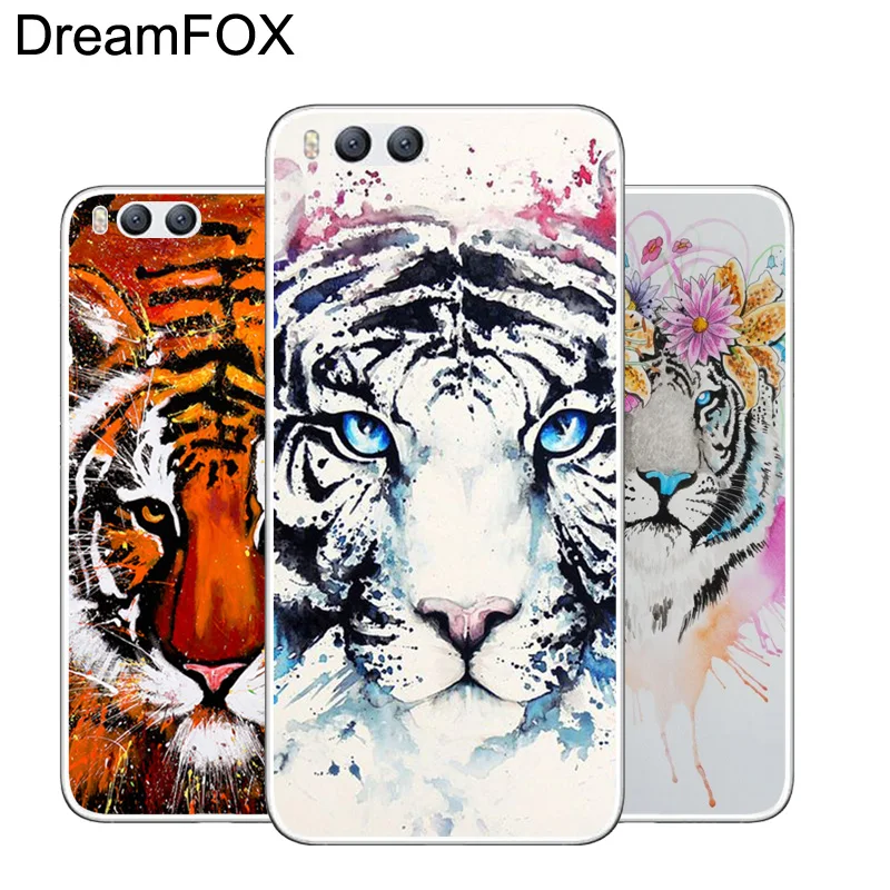DREAMFOX L402 тигра Мягкий ТПУ силиконовый чехол для Xiaomi Mi Note 2 3 4 5 6 8 SE M5 4C 4S 5C 5S 5X 6X A1 плюс