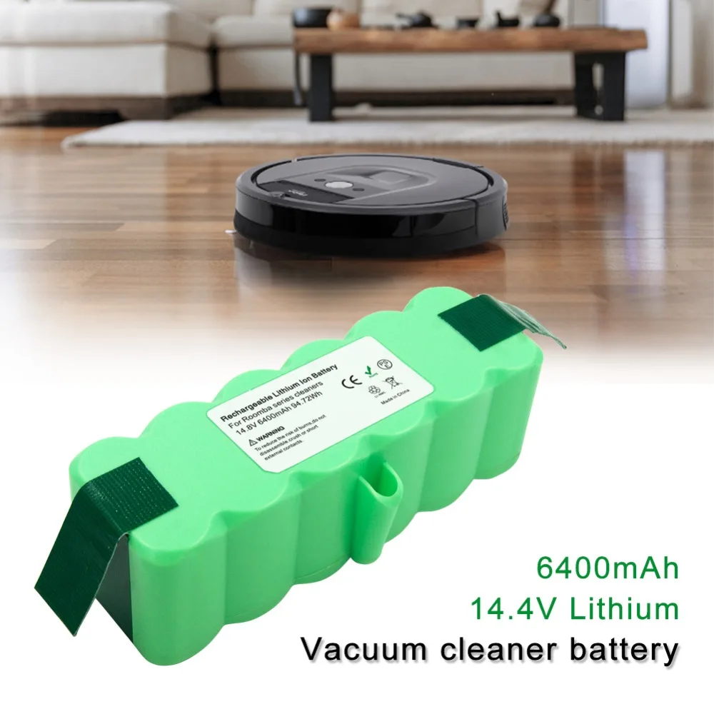 6400mAh 14,8 V литиевая Перезаряжаемые Батарея для iRobot Roomba R3 500 520 550 560 570 595 600 620 660 700 770 780 790 800