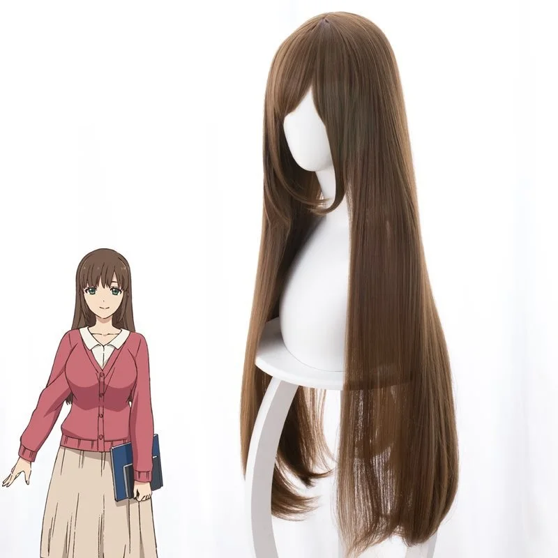 Парик для косплея аниме отечественный na Kanojo Hina Tachibana парики коричневые прямые