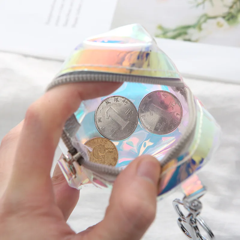 Маленькая голографическая сумка с принтом гамбургера картофеля фри женские