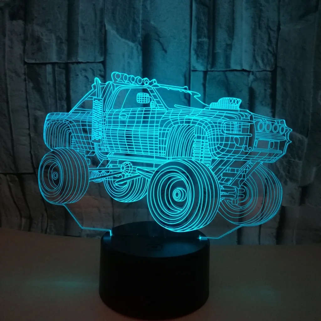 Новый внедорожный автомобиль 3d ночник сенсорный пульт дистанционного