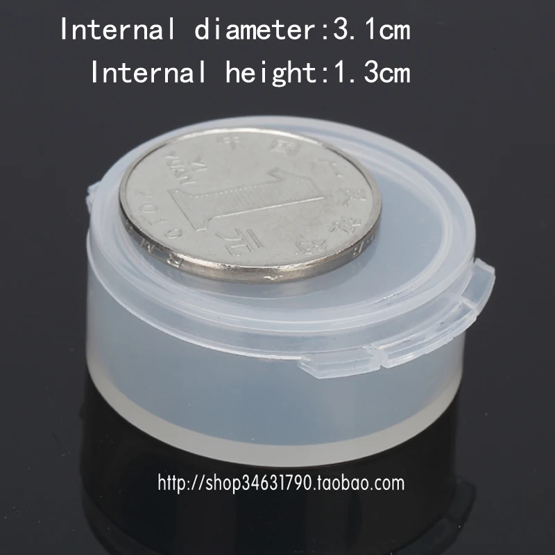 Free Shipping Transparent Plastic Small round Boxes Thicken lidded Packaging Storage Box Jewelry & parts boxes 50pcs/lots |