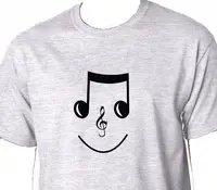 Tops Summer Cool Funny T-Shirt Music Face T Shirt Note Piano Guitar Jazz Rock Vinyl Summer Style Tee Shirt