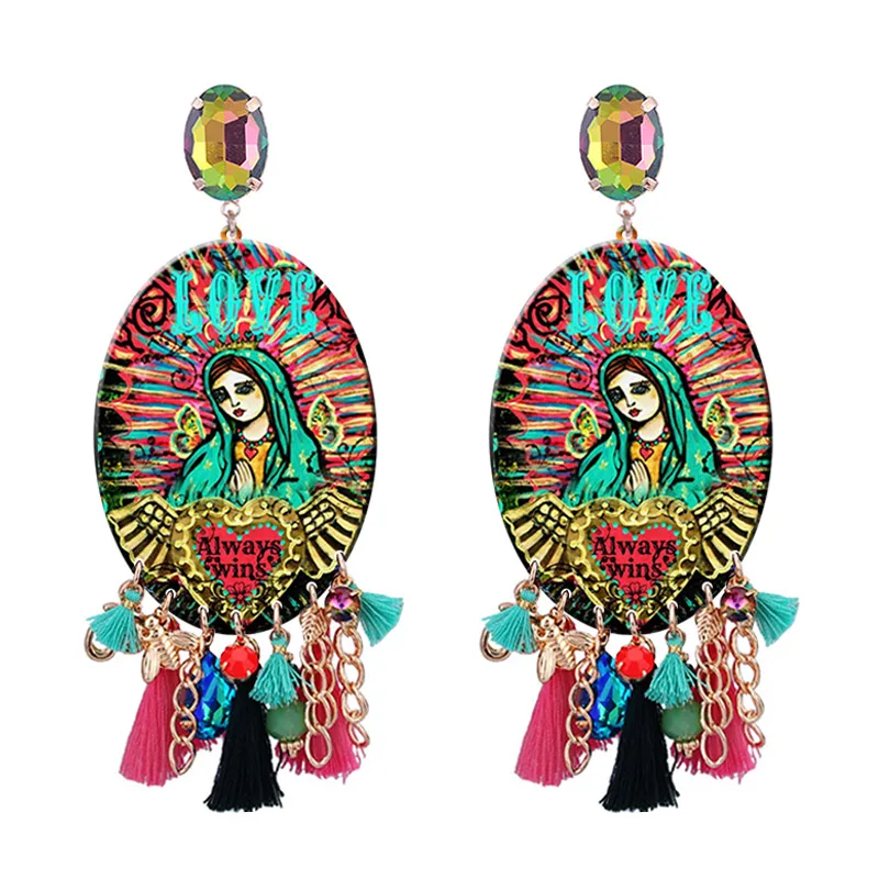 Sehuoran Angel Aretes серьги с кисточками для женщин трендовый элемент эффектные сережки oorbellen модные украшения - Окраска металла: Angel Earrings