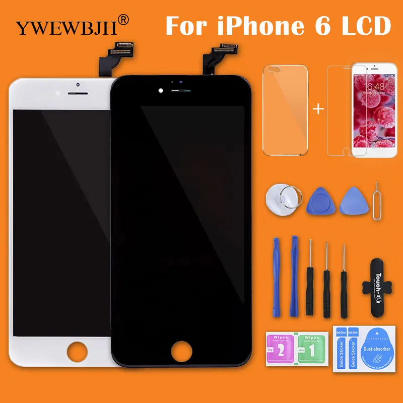 

YWEWBJH AAA Quality LCD For iPhone 6 LCD Display Touch Screen Digitizer Assembly Replacement For iPhone 6 LCD Screen Black White