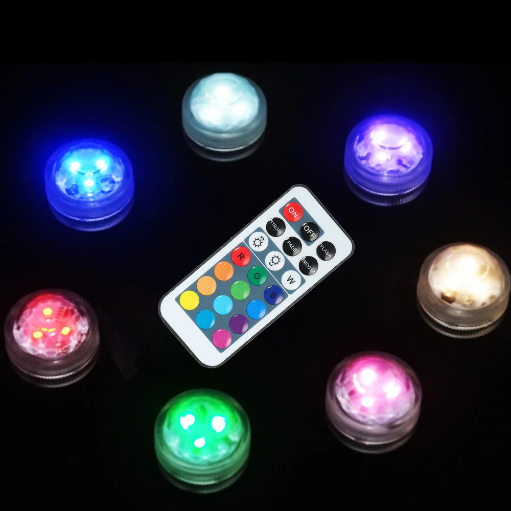 1/10/12 упаковка RGB Led подводный свет пруд погружной IP68 Водонепроницаемый фонтан
