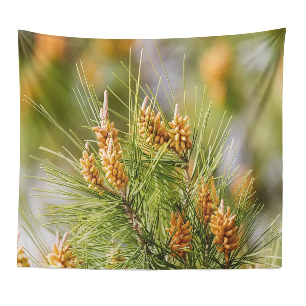 Зеленый Растительный гобелен настенный невероятная природа процветающее дерево