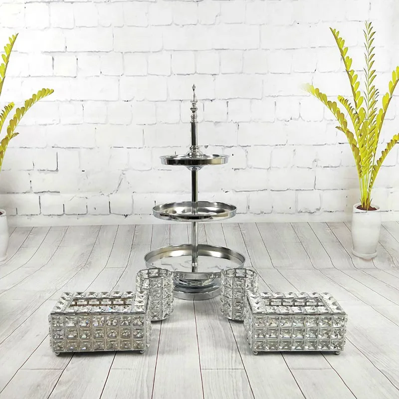 9 шт. поднос для десертов и тортов с зеркальной поверхностью|Товары украшения