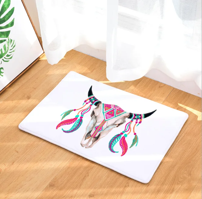 Акварель олень корова Жираф коврик для ванной кухня ковер декоративные