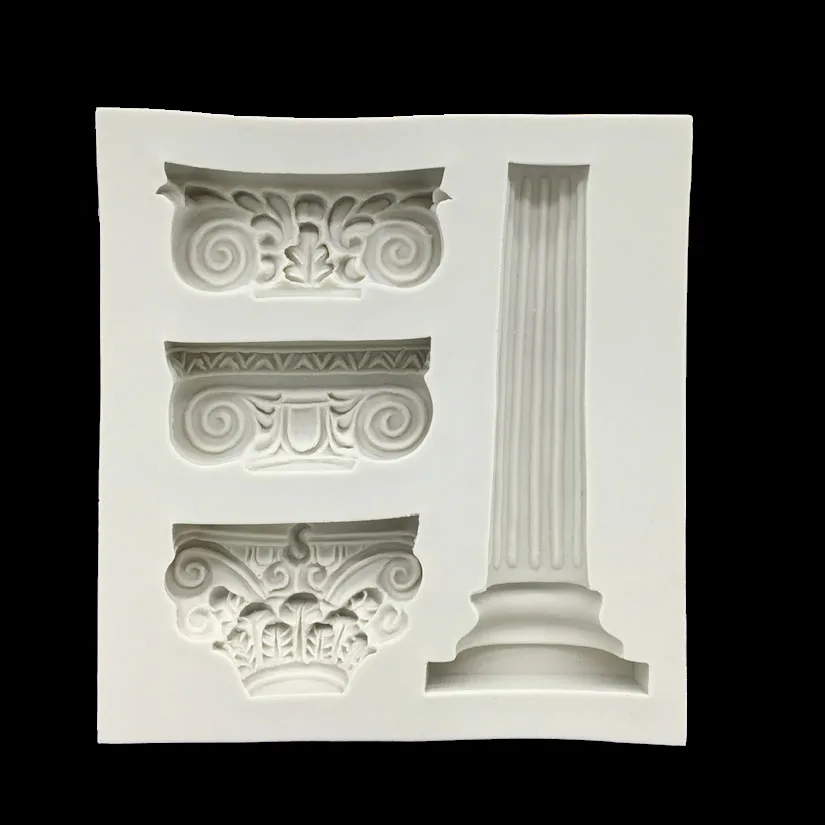 

Wholesale 10 Pcs/lot Roman Column Design Shapes Silicone Sugarcraft Mould, Fondant Cake Decorating Tools Bakeware