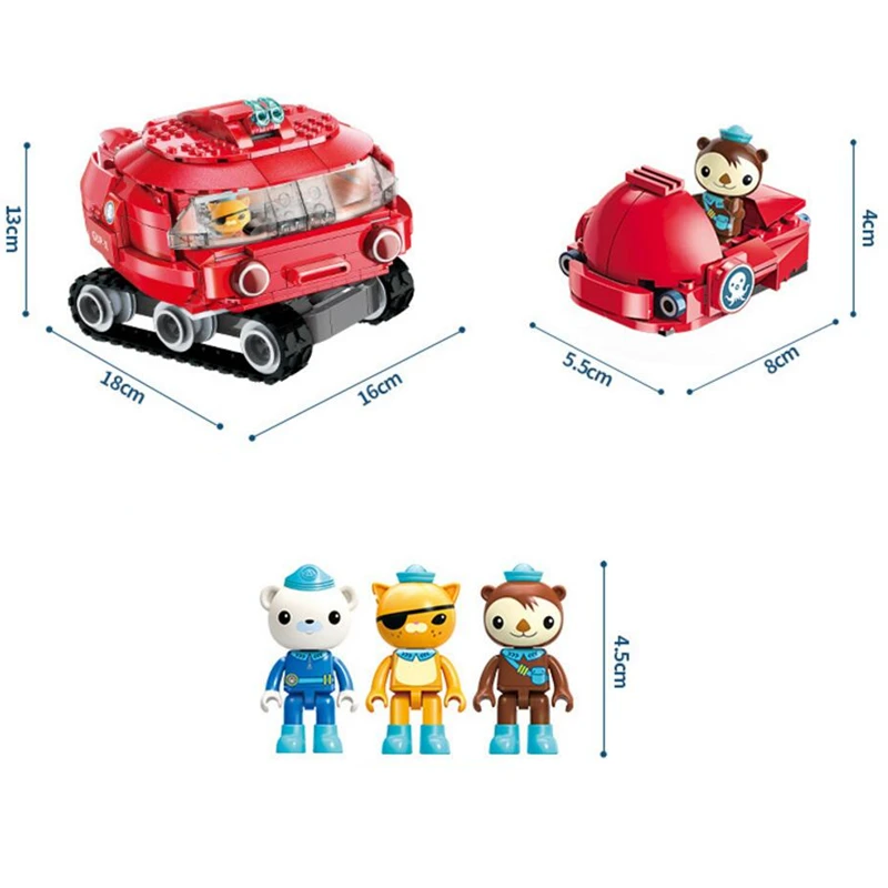 Просветить 3707 395 шт. Осьминог Подкова Краб Мультфильм Octonauts крупный самолет