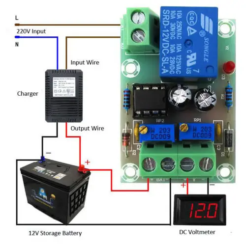 12 В Автоматическая зарядка аккумулятора блок питания защитная плата