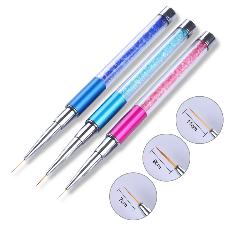 Ультрафиолетовый гель для рисования ногтей 1 шт. подводка 7 мм 9 11 цветная ручка из