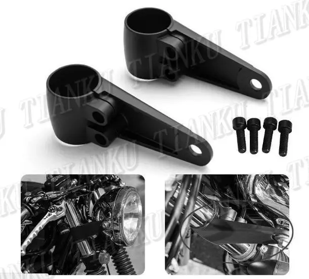 Headlight Fork Mounting Brackets For Motorcycle Street Bike Dual Sport Chopper Custom Cruisers ATV |