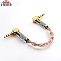 okcsc audio cable male to male 3 5mm plug plated 12 core 24k gold earphone accessary suit for smartphone amplifier mp3 mp4