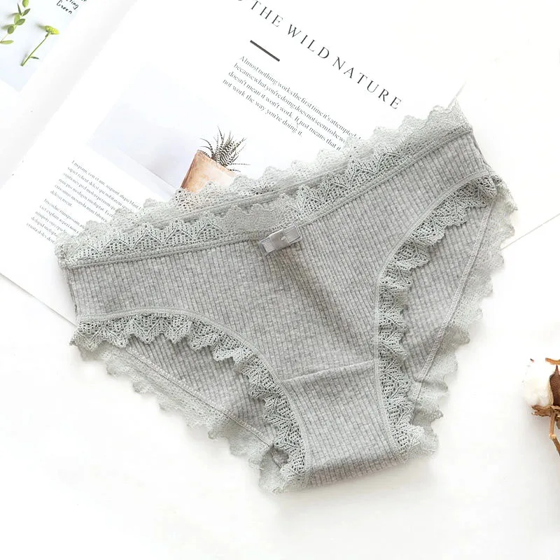 Sexy Lace Panties Women's Cotton Ultra Soft Briefs Bikini Seamless Cute Bow Girls Briefs Soft Comfort Lingerie Fashion Women