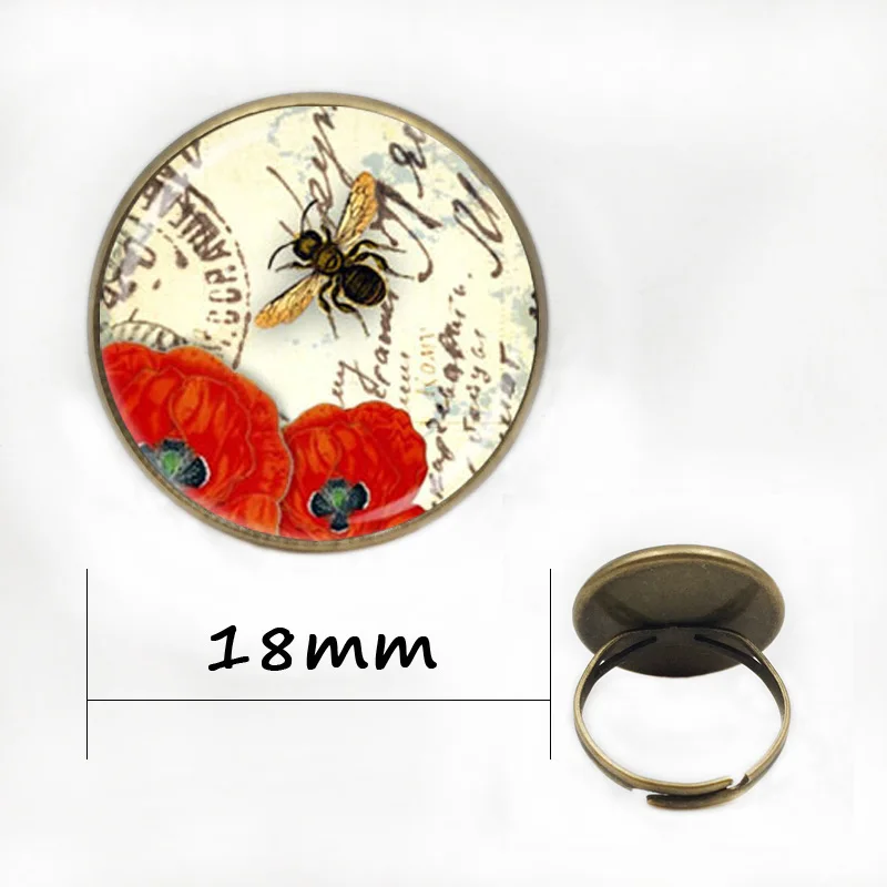 Пчела ожерелье Красный мак ювелирные изделия пчела Цветок Сад Весна цветочный