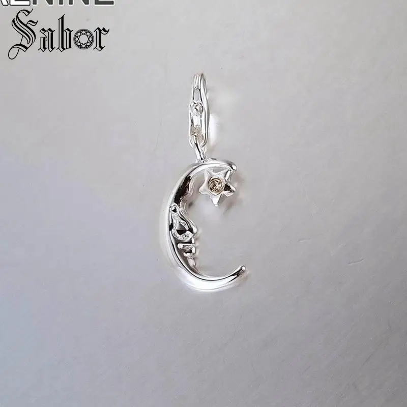 Fashion Silver Color Moon Face &amp Star Diy Charms Fit Bracelets Necklaces Making Jewelry For Women Breloque 286 | Украшения и