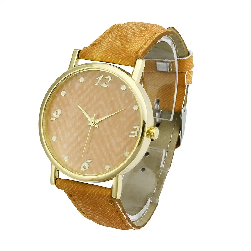 2018 модные брендовые часы унисекс для женщин и мужчин из джинсовой ткани с