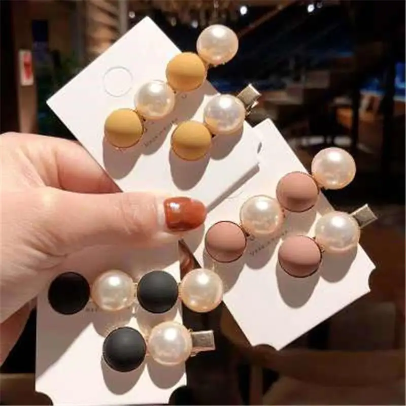 2019 весенние яркие заколки с бусинами милые имитирующие жемчужные для волос